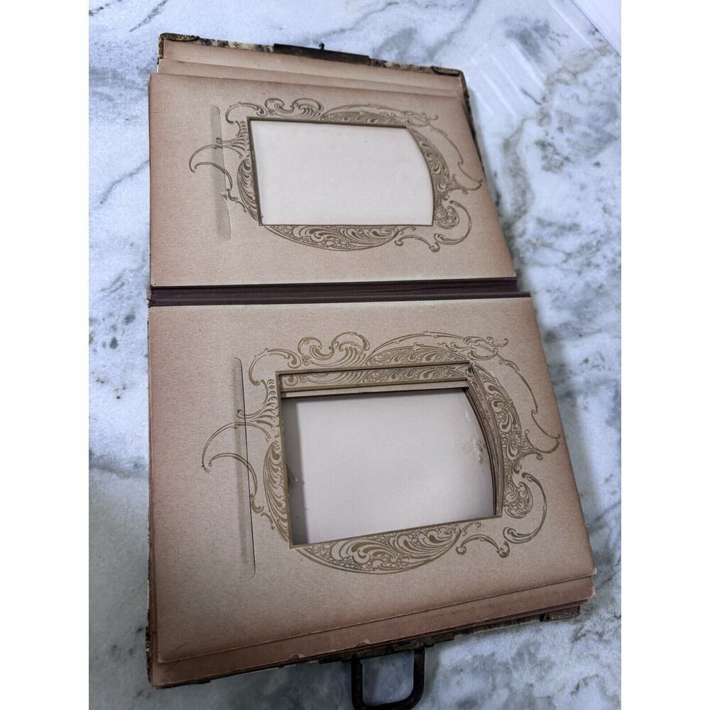 Antique Victorian Celluloid Hinged Photo Album - Picture 10 of 15
